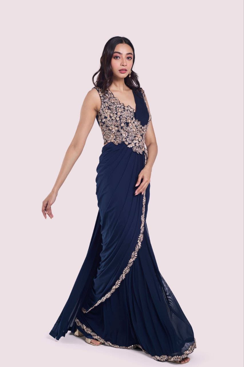 Embroidery Coding Pink Saree