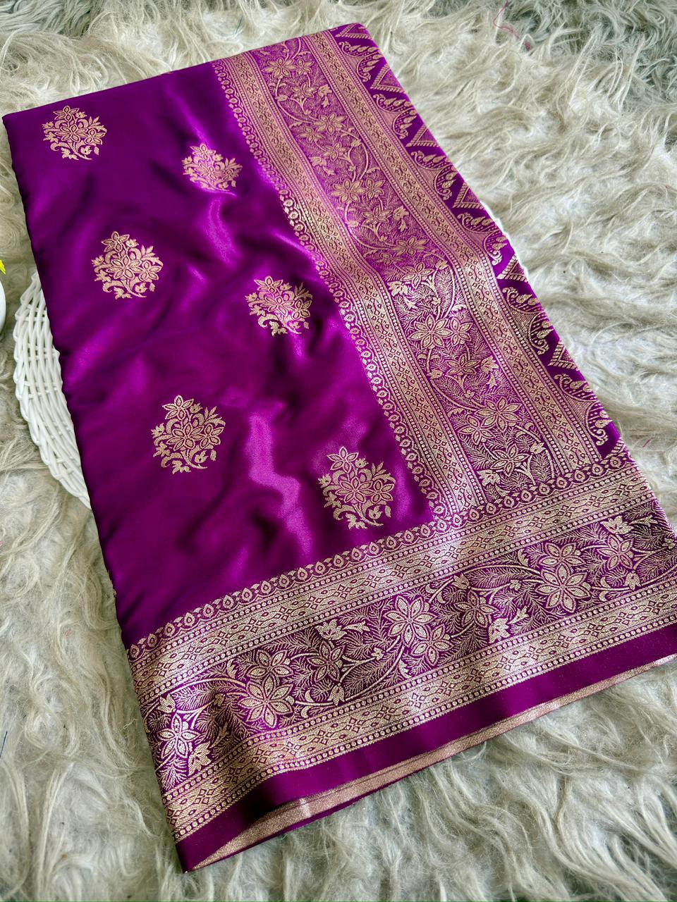 soft banarasi mashru satin silk saree