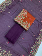 Maharani Black Rangoli Silk saree