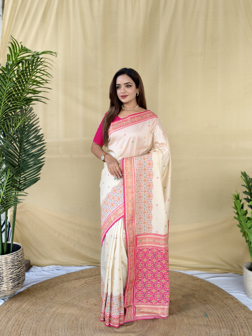 Soft Silk White Saree
