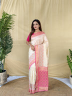 Soft Silk White Saree