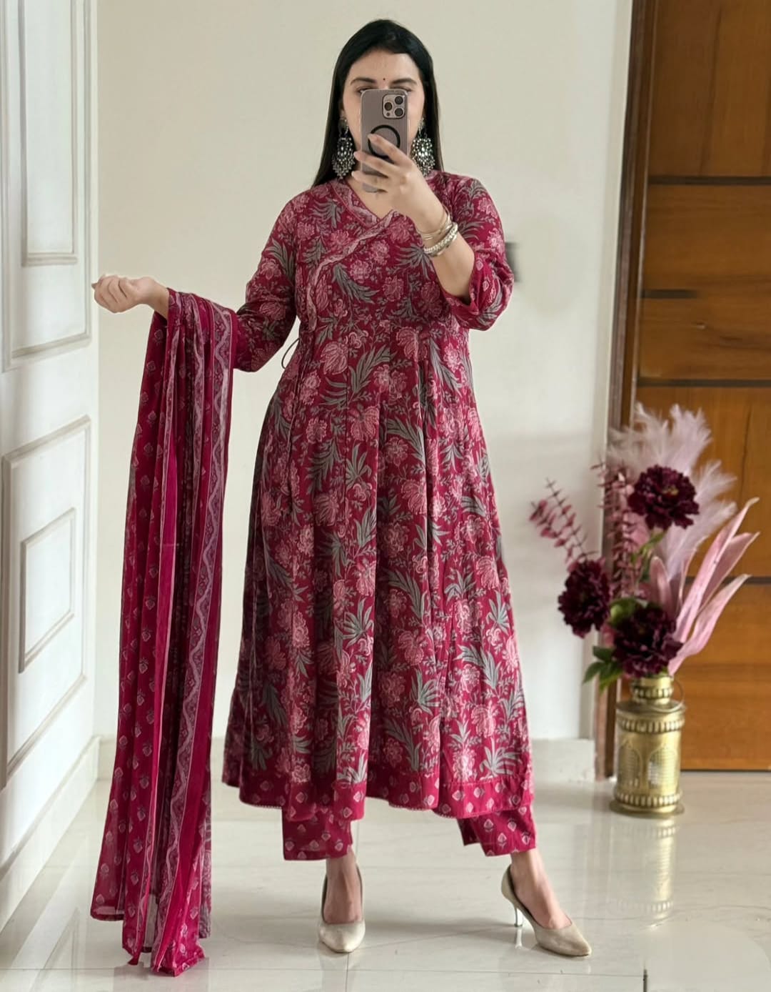 Original Jaipuri Cotton Anarkali Round Kurti