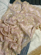 SOFT SATIN ORGANZA SAREE