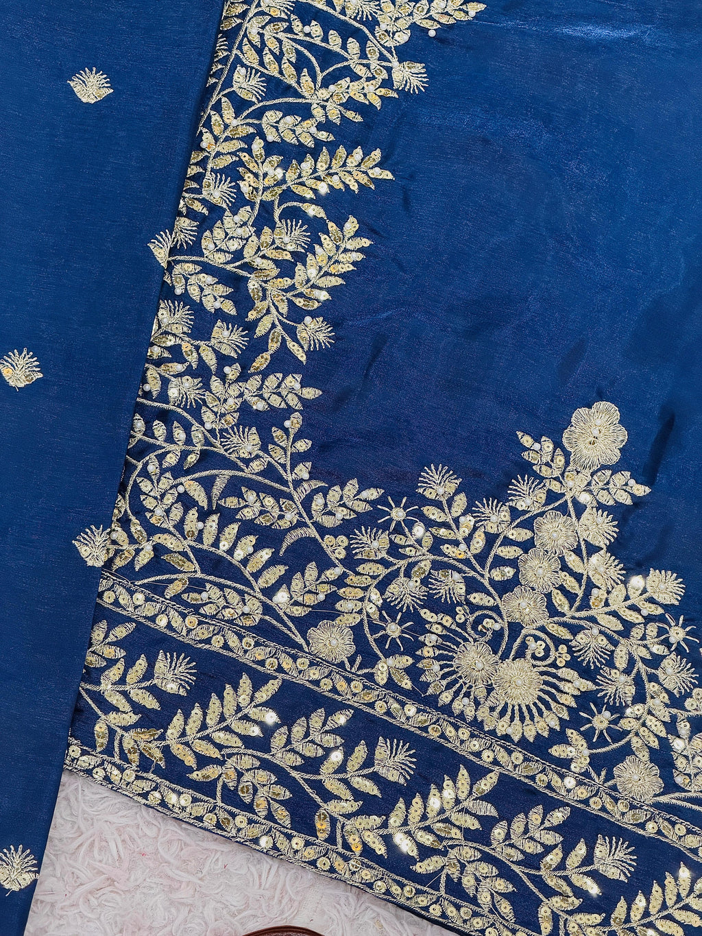 Pure GMY SILK With Heavy Embroidery Top & Plazzo