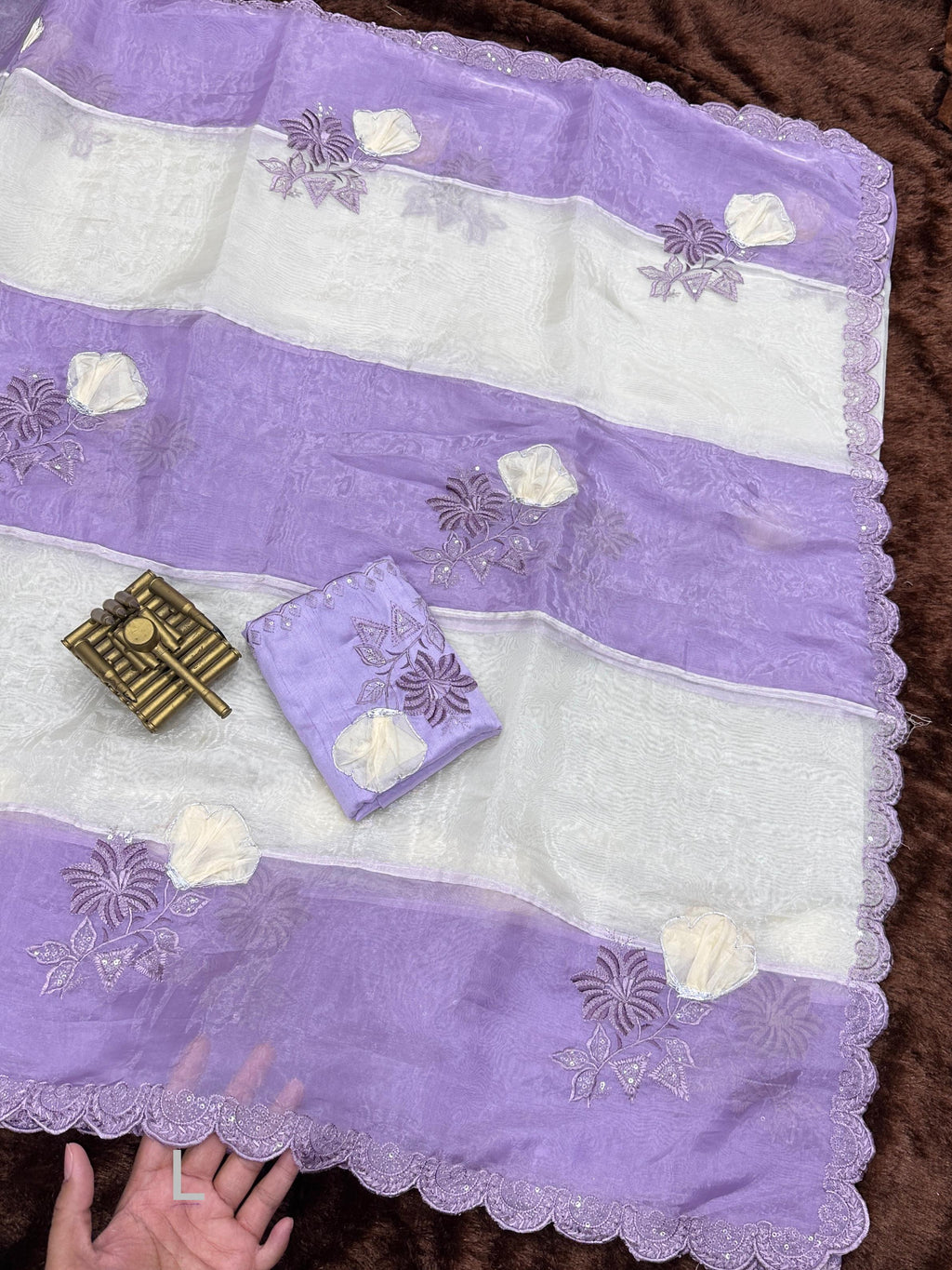 CRYSTAL ORGANZA SAREE