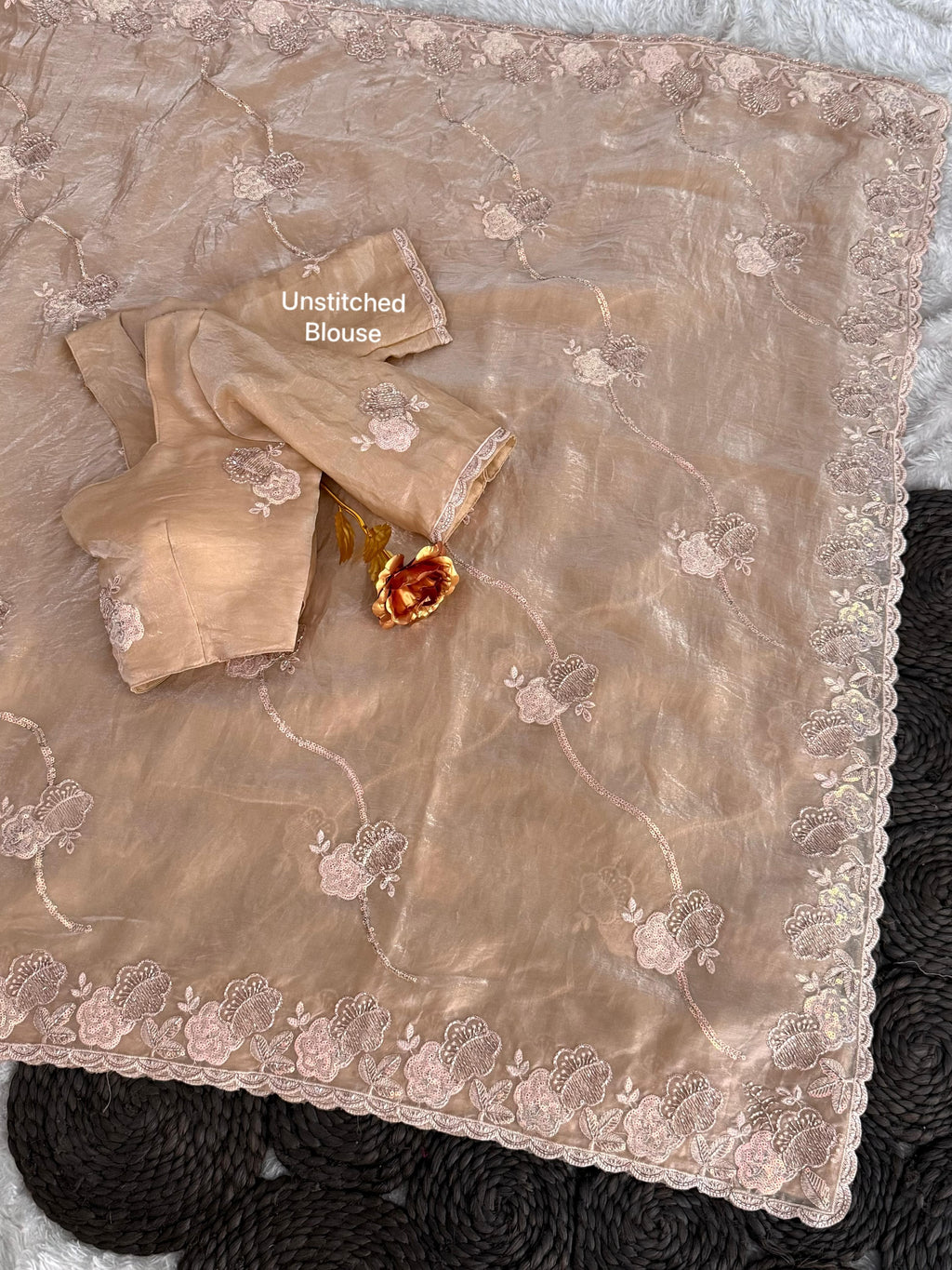 FENDY WEDDING BEIGE SAREE