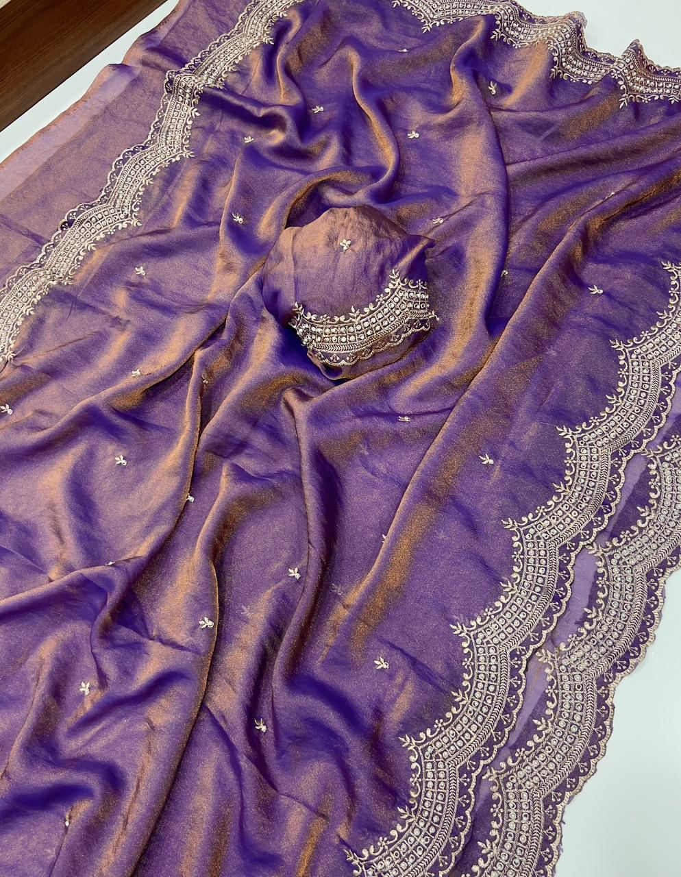Multi Emrodairy Work Saree