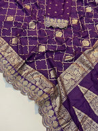 Pure Crepe Khadi Silk Pattu Saree