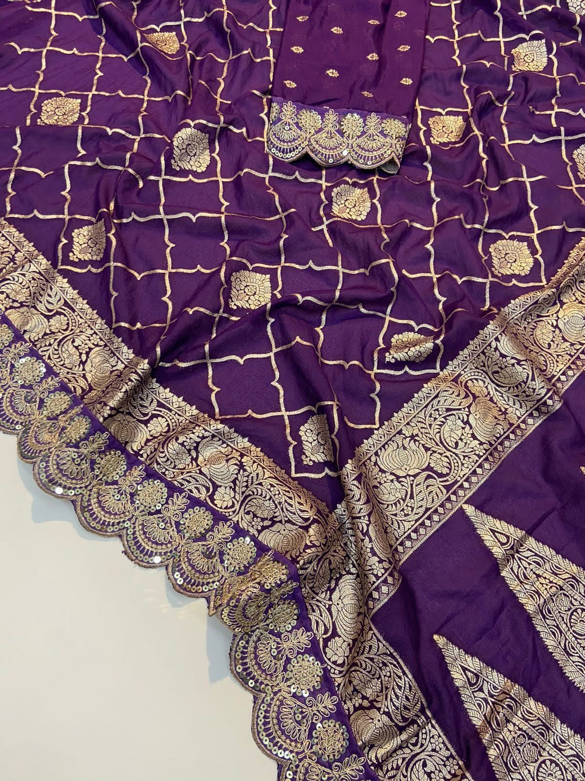 Pure Crepe Khadi Silk Pattu Saree