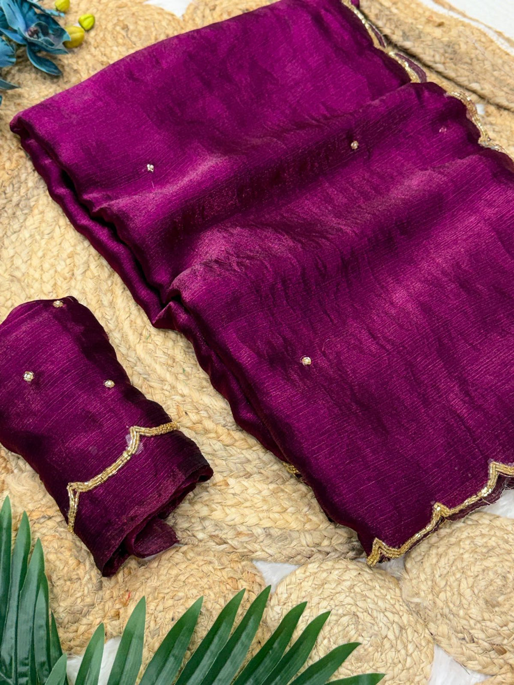 Space Chiffon Silk Saree