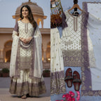 Party Wear  Heavy Dual Tone Peding Star  Top Plazzo & Dupatta Set