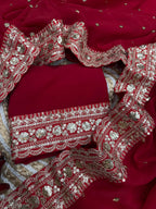 Valentine Special Red Saree