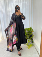 New Party Wear Look Roman Silk Gown