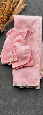 Crush silk saree