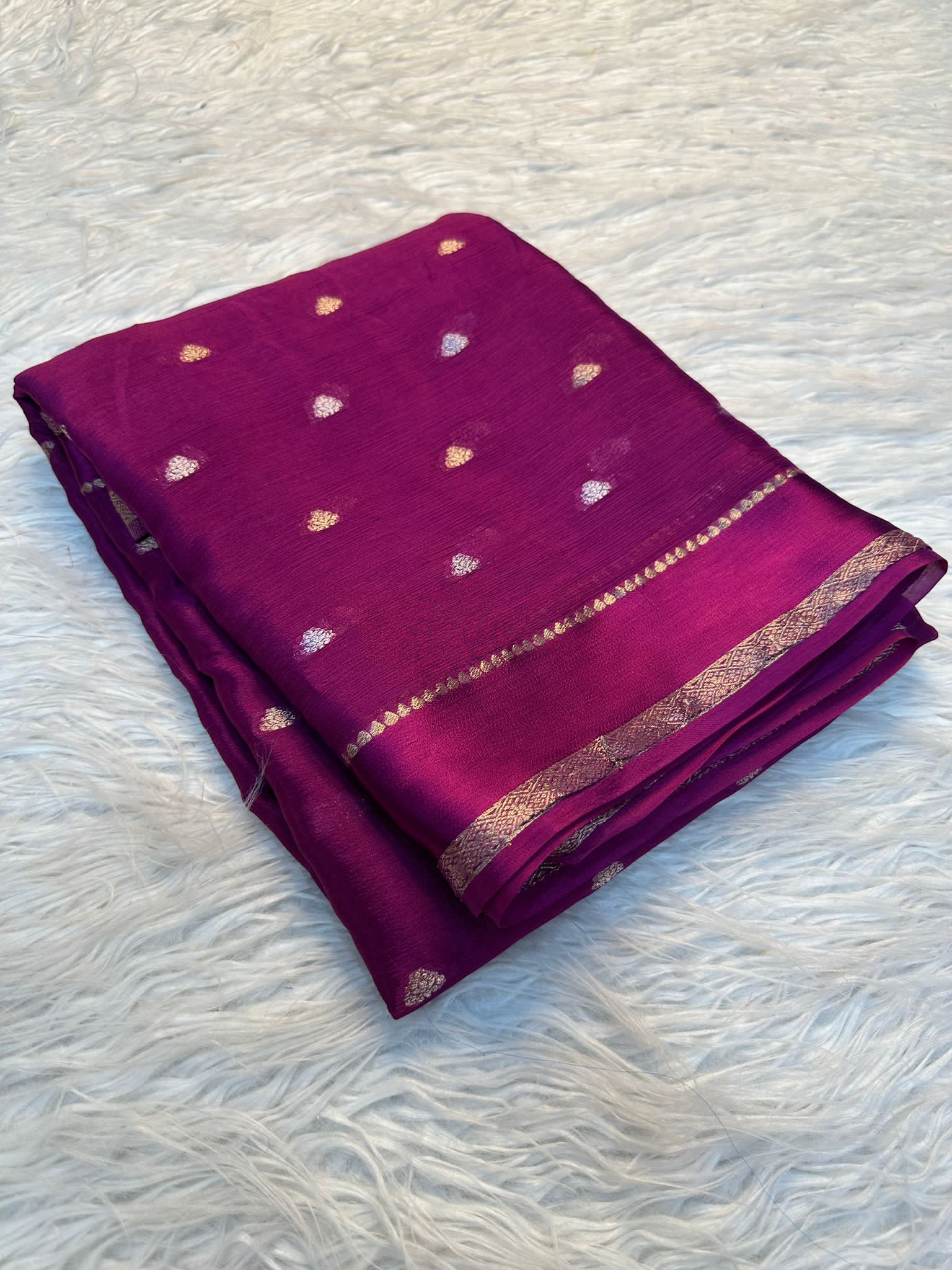 PURE VISCOSE GOLD SAREE