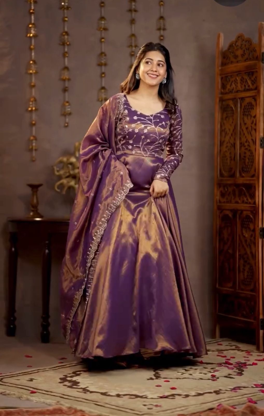 Heavy Cosmos Silk Material Anarkali Suit