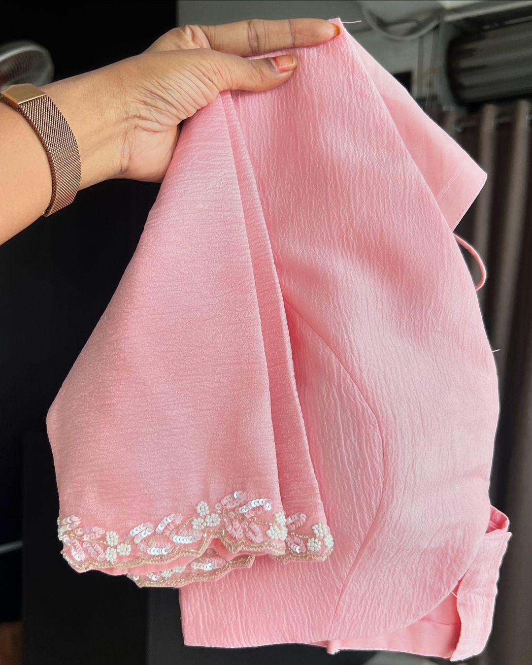 Crush silk saree