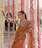 Butterfly Net Wedding Saree