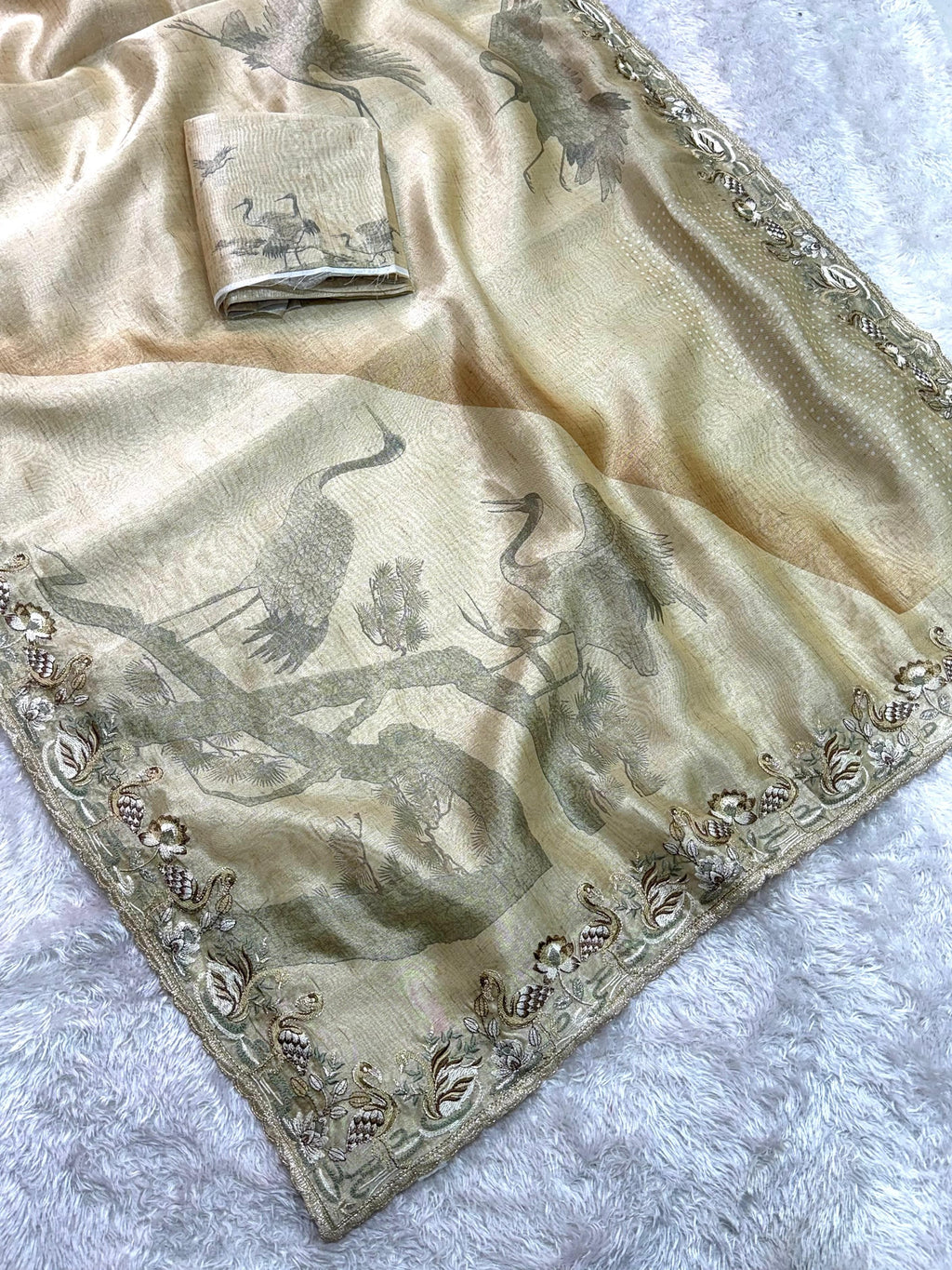 Glass Organza Saree