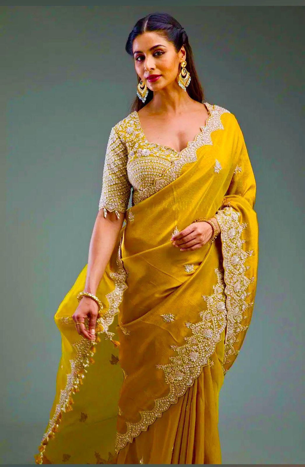 NEWLY MUSTARD YELLOW SAREE