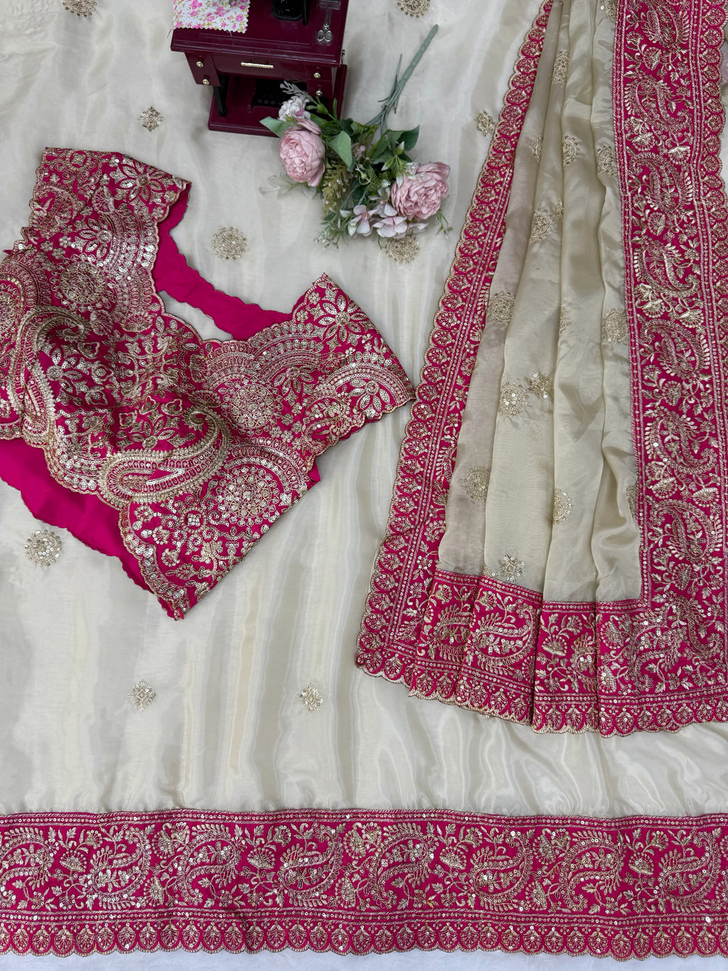 Bollywood Glass Organza Saree