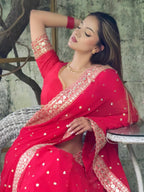 Karvachauth Special Red Saree