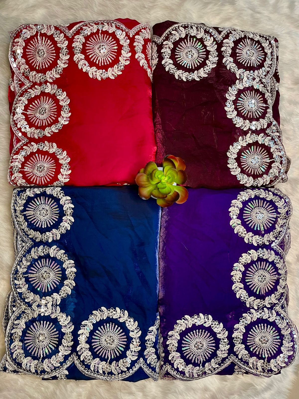 Wedding Premium fandy Satin fabrics Trisha Saree