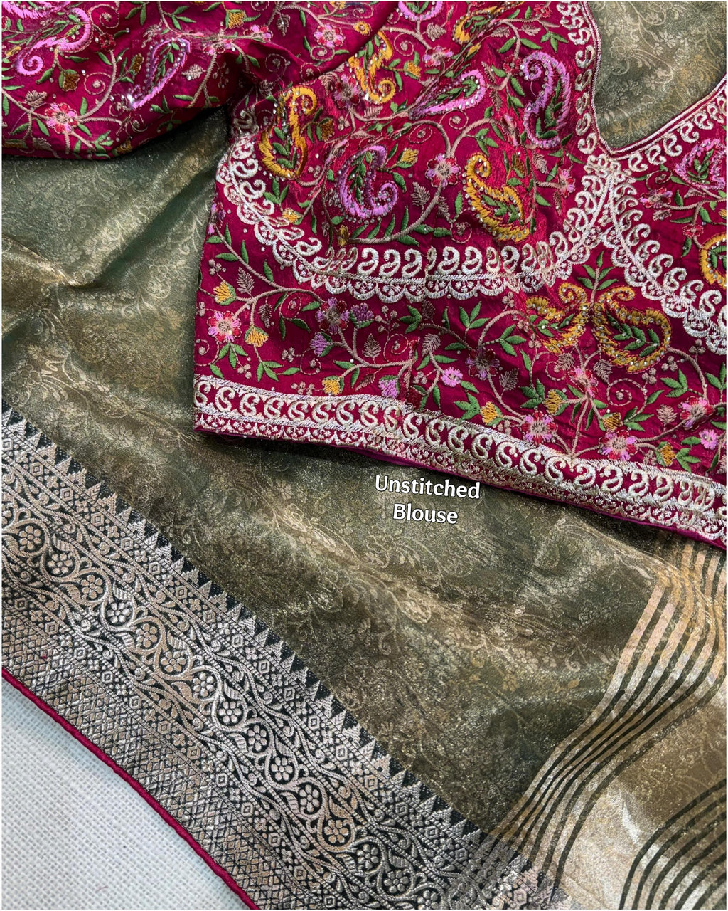 Gadhwal Fandy Silk Saree