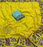 Pure Georgette Saree With Zari Woven Chex.