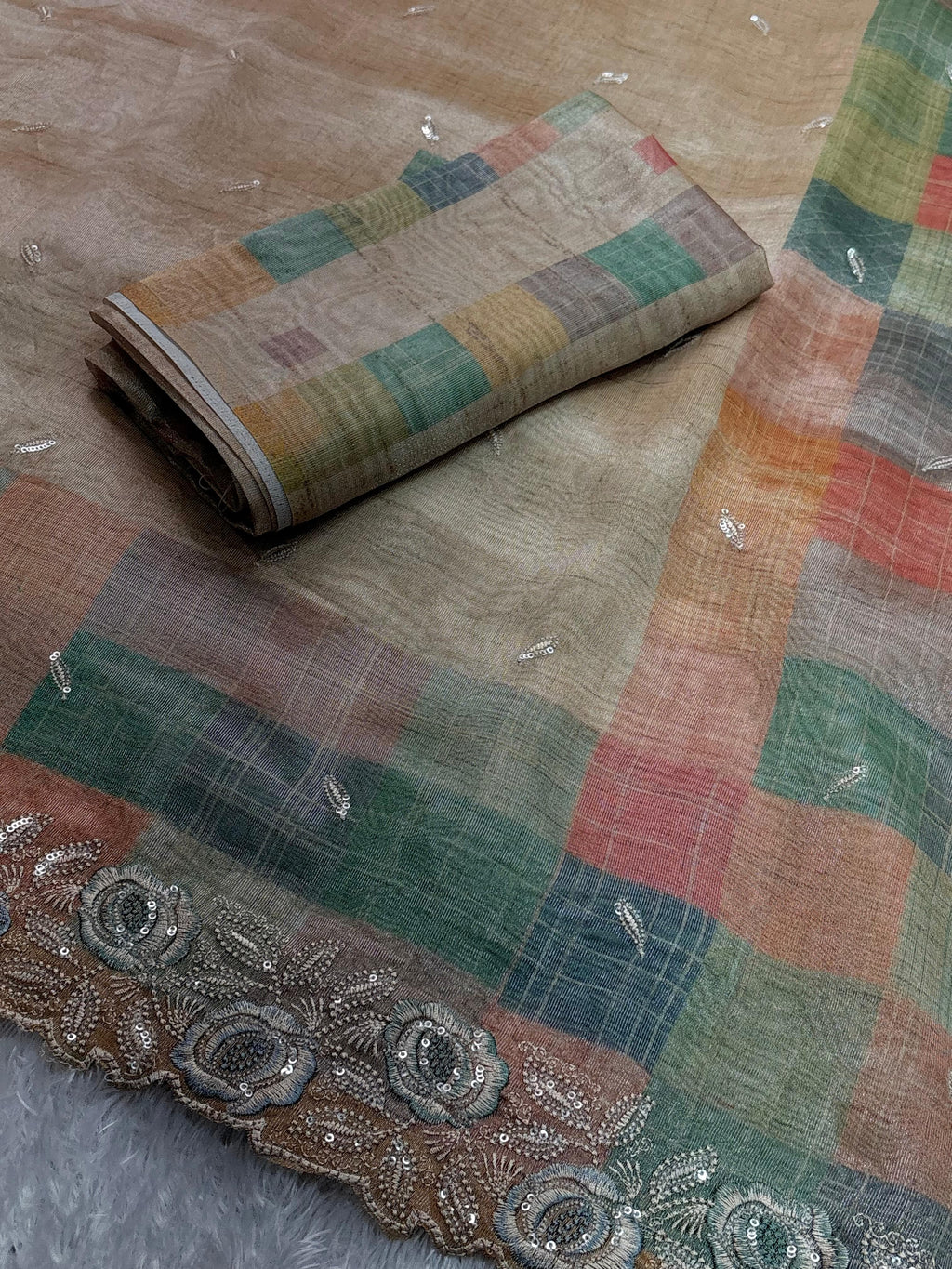 MariGold Glass Organza Saree