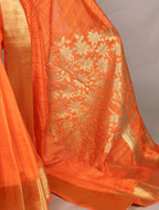 Dressing up for Onam in a raw silk saree