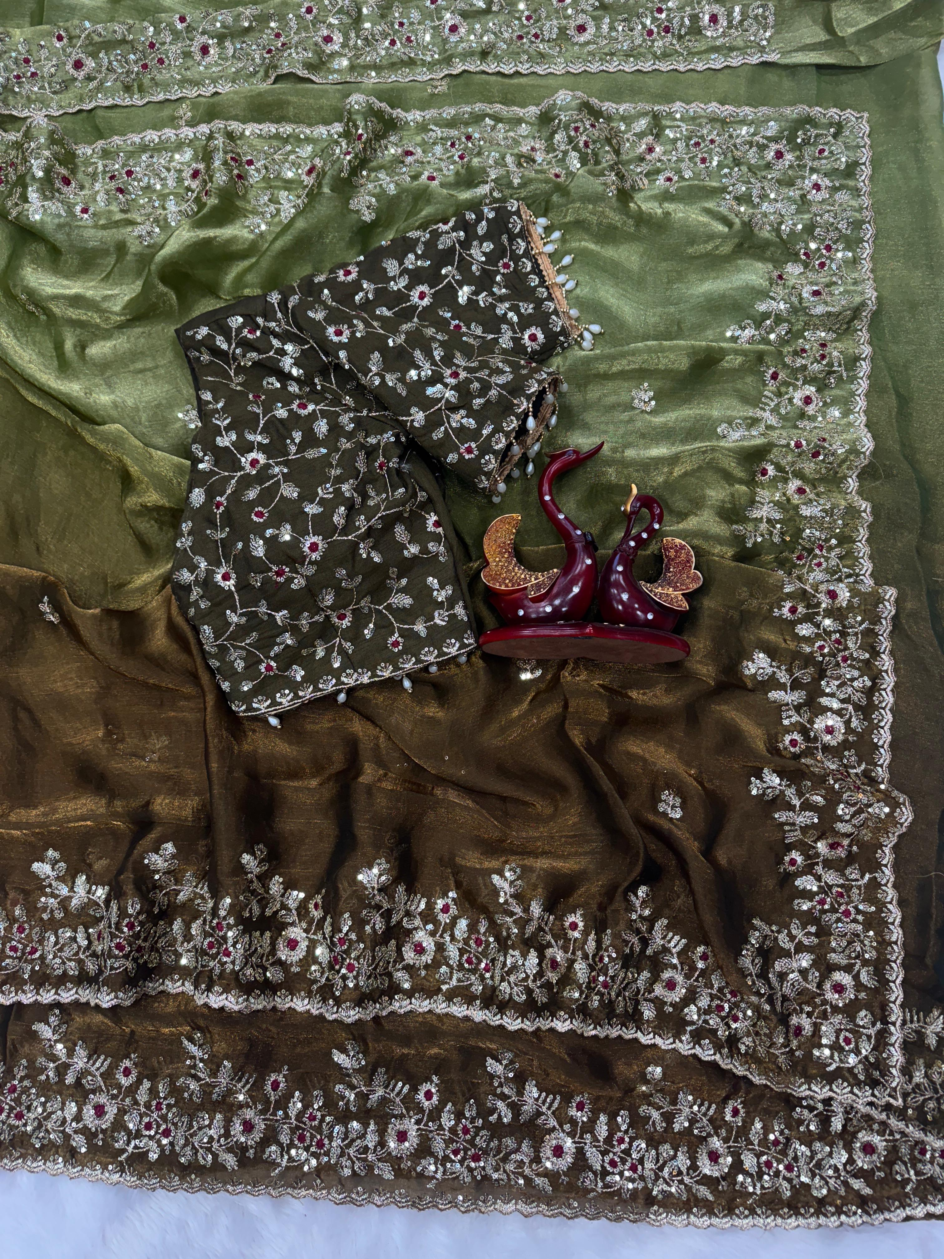 Shaded Color  Soft Frendy Chiffon Saree