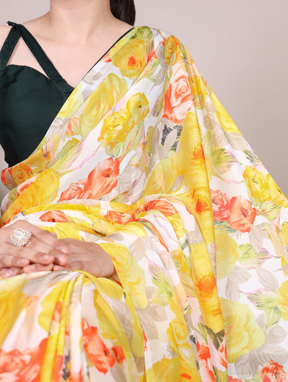 Soft Touch Of Silk Floral Print Saree