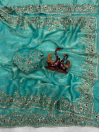 Frendy Chiffon Beautiful Sequence Saree Multicolore
