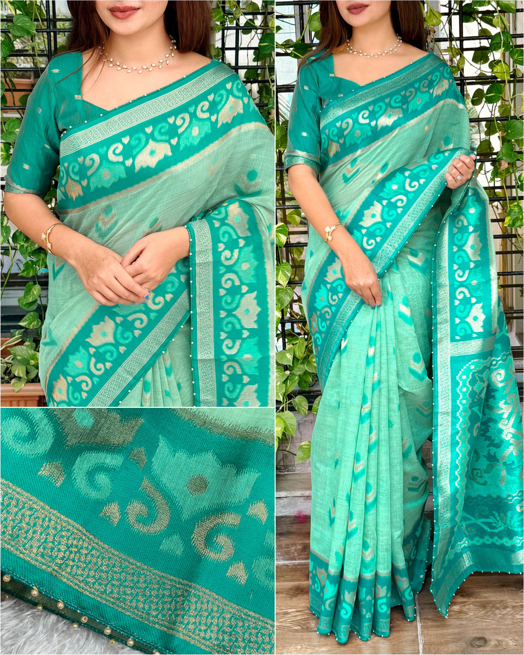 Manvi Linen Cotton Saree