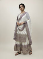 Party Wear  Heavy Dual Tone Peding Star  Top Plazzo & Dupatta Set