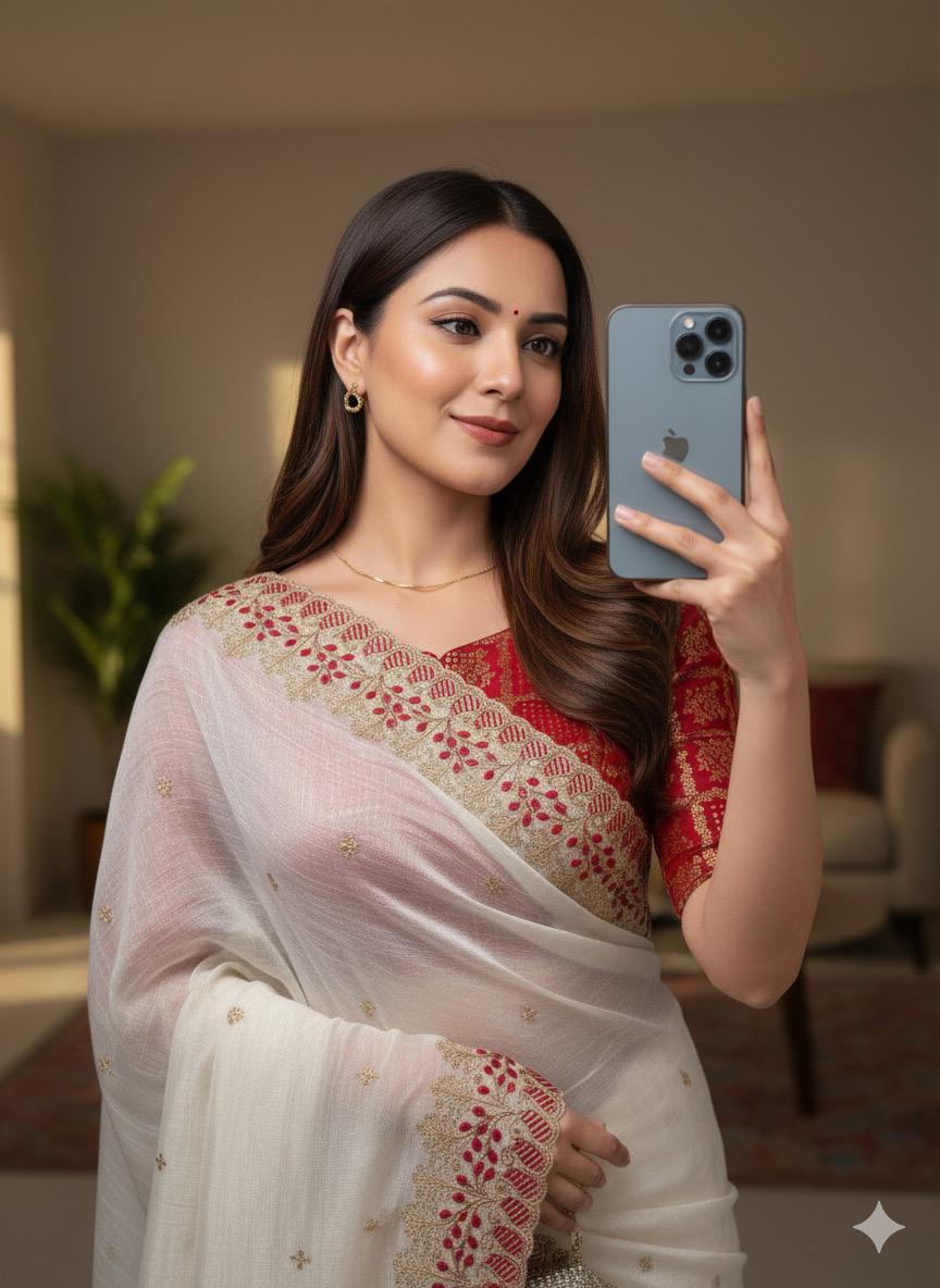 SOFT CRUNCHY ORGANZA SAREE