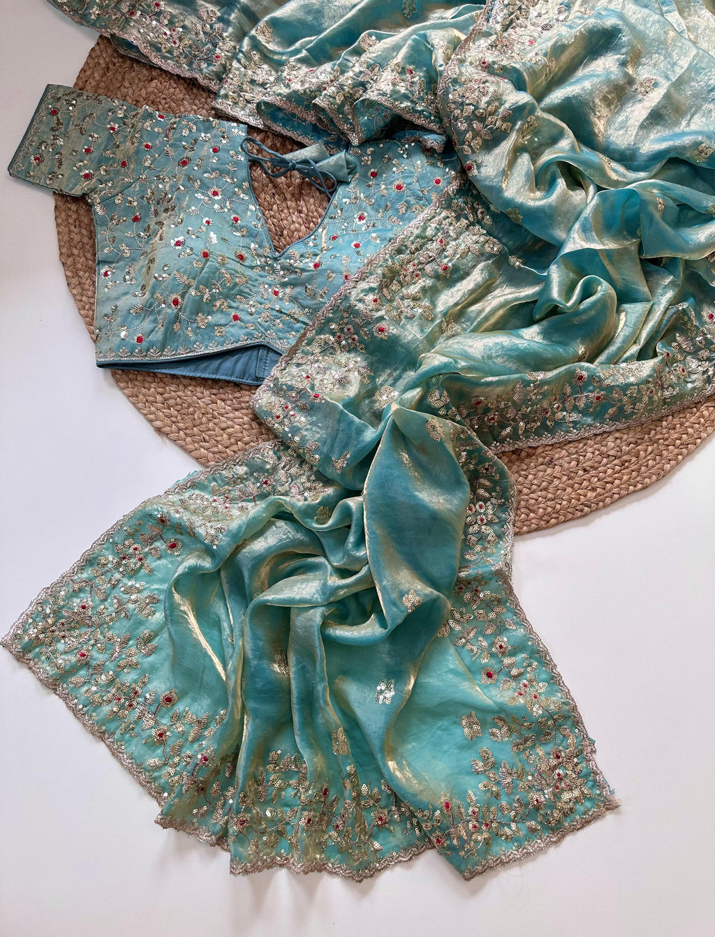 Pure soft Fandy Satin Silk Saree