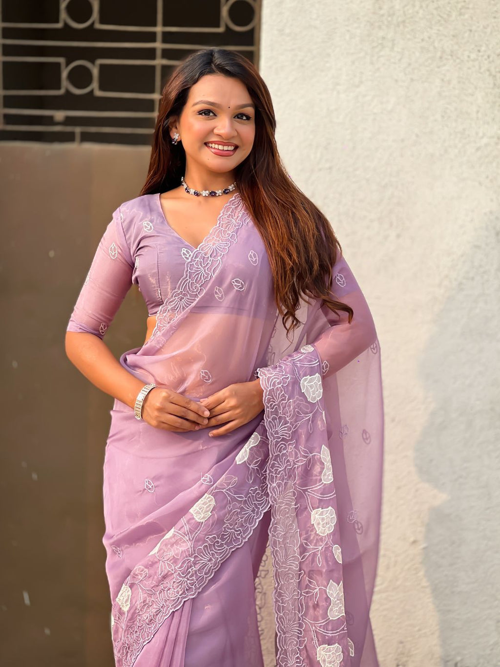 Pure Chanda Kora Silk Saree