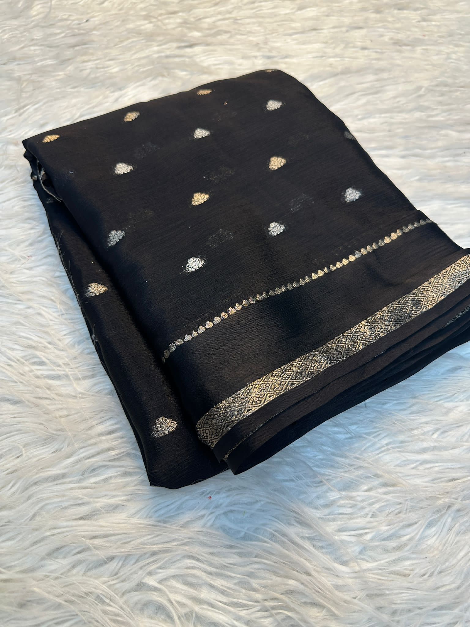 PURE VISCOSE GOLD SAREE