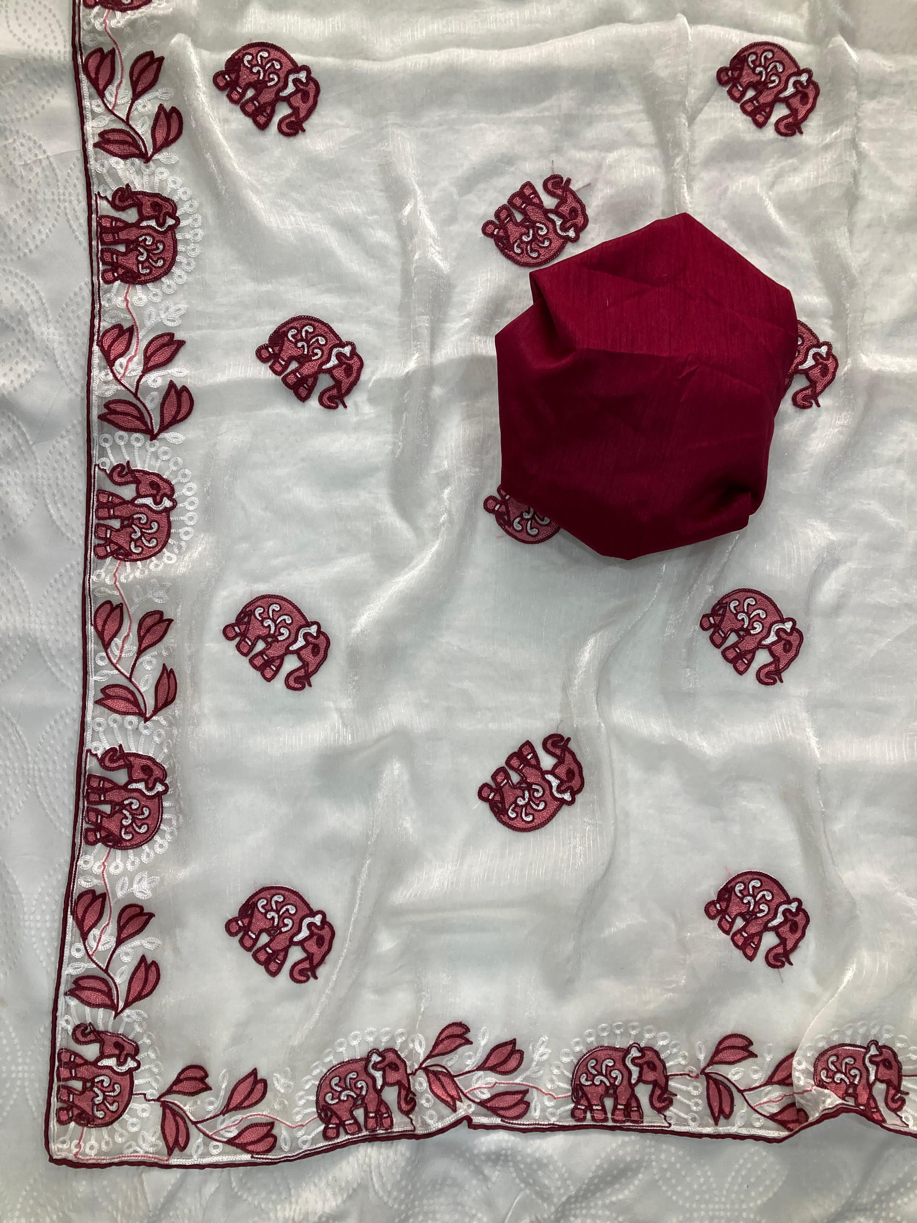 Party Wear Fendy Chiffon Saree