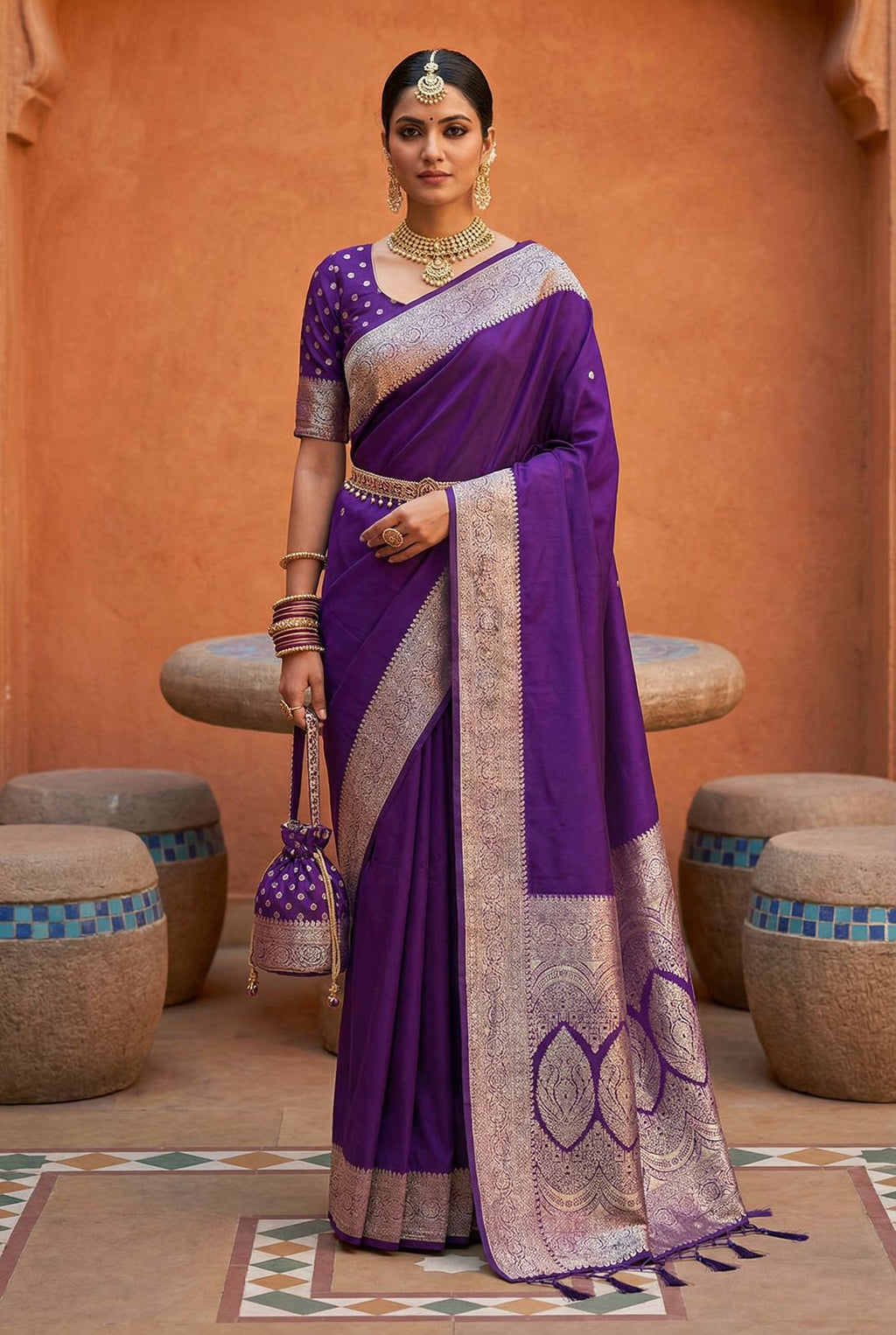 Soft Premium Banarasi silk fabric saree