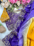 Wedding Fendy Sartin 2D Color Embroidery Saree