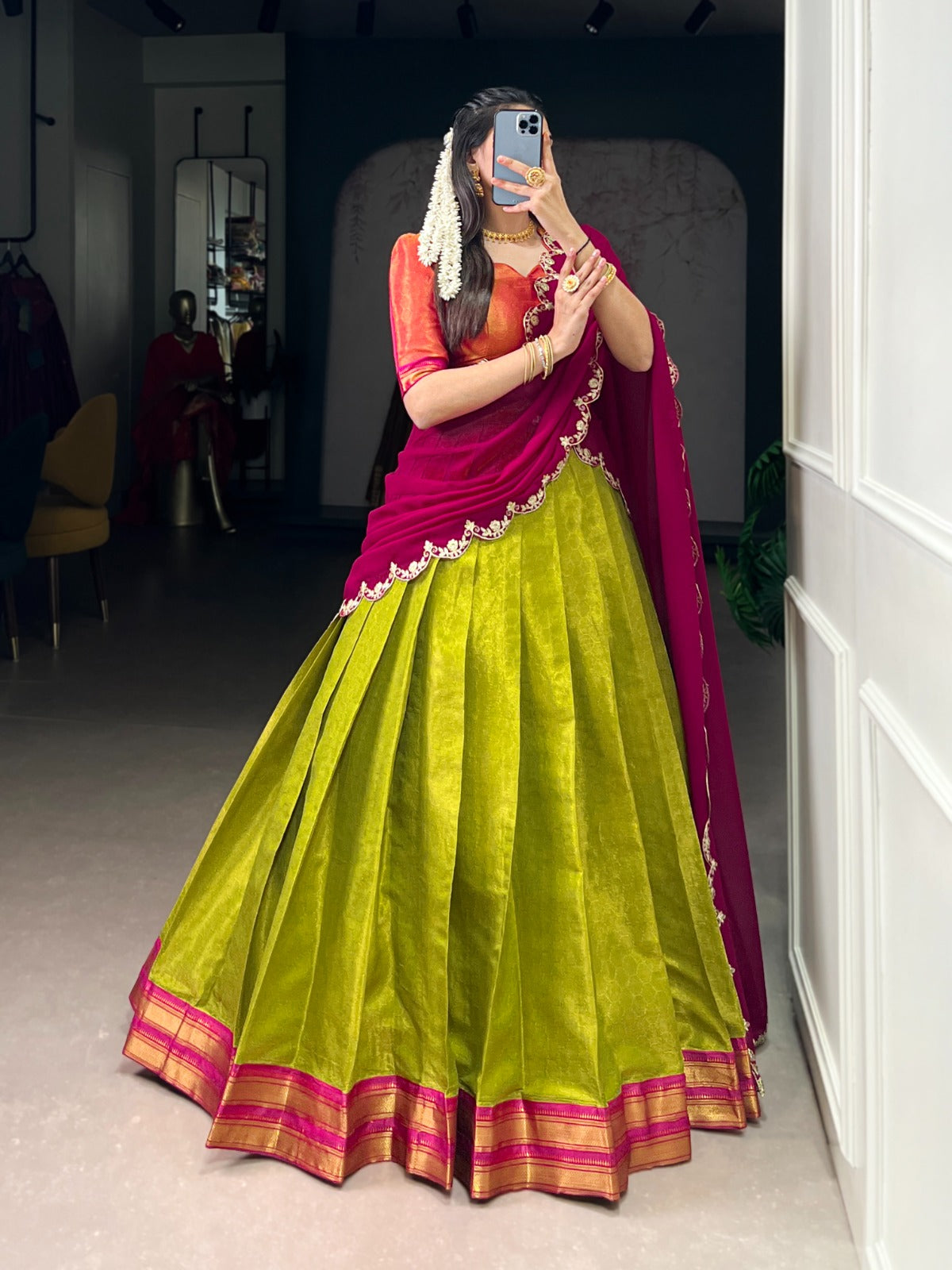 Kanchipuram Zari Weaving Lehenga