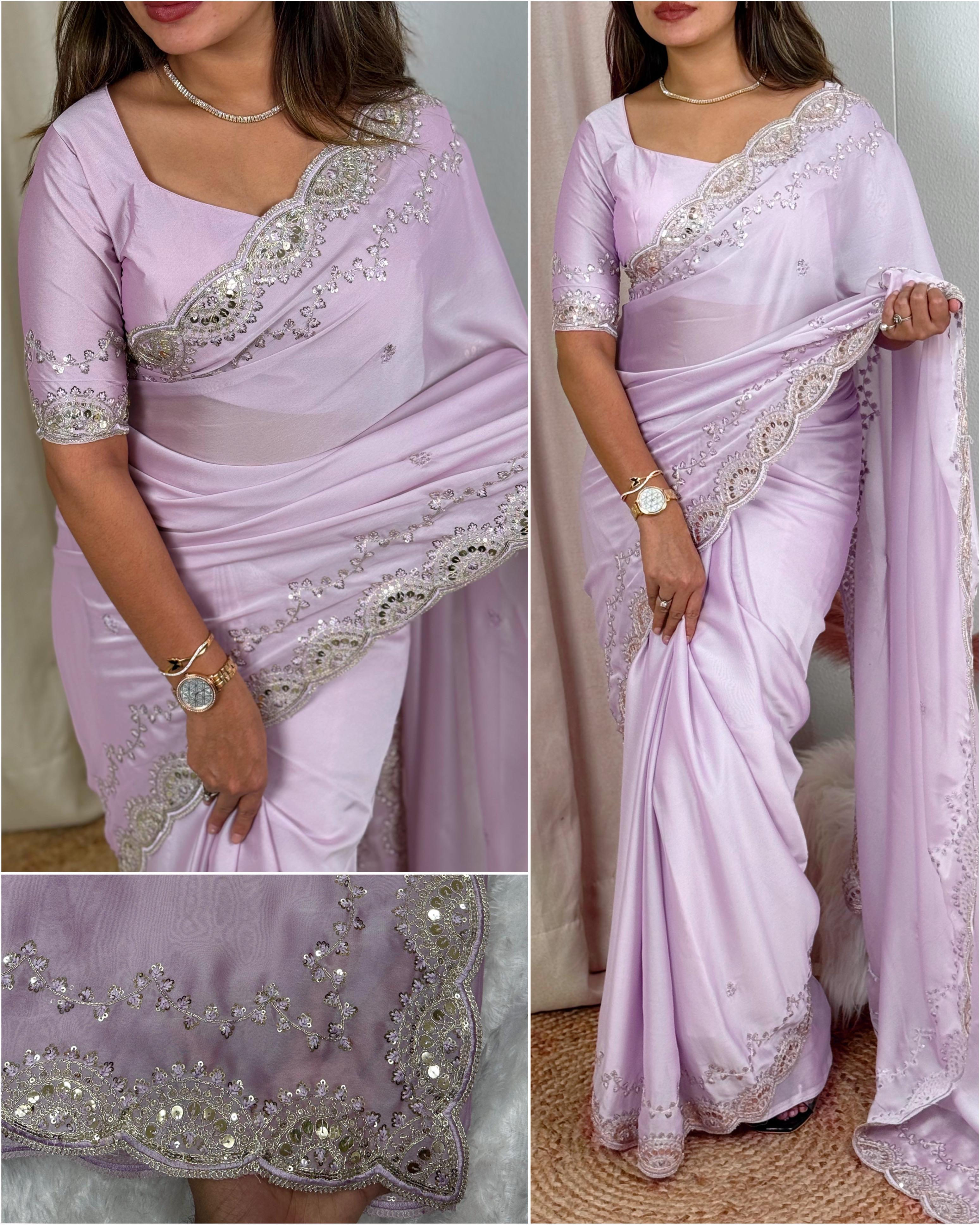 PARTY WEAR CRYSTAL SAREES