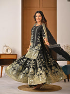 Heavy Vichitra Silk Material Top Plazzo