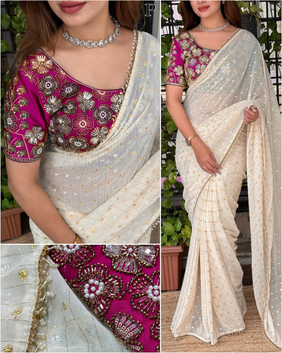 Afsana Crunch Georgette Saree