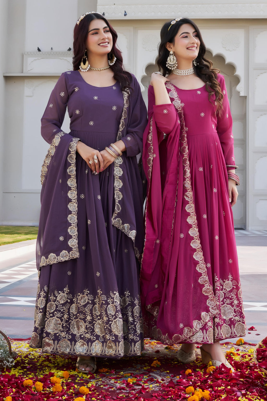 New Festival Long Gown & Duptta