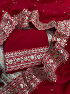 Wedding Special Pure Georgette Sequance  Saree
