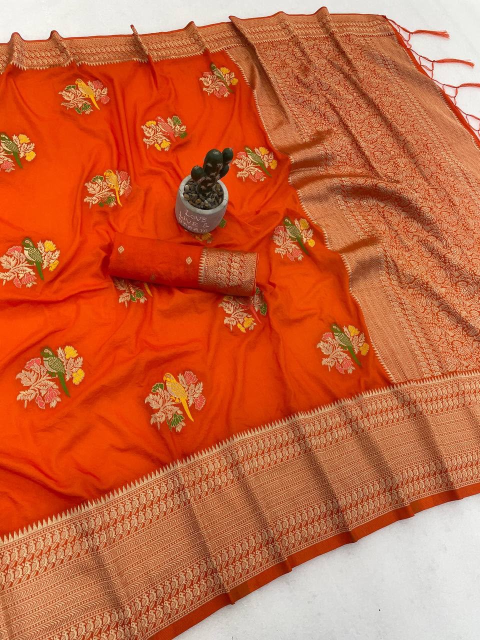Pure Naylon kadi Creap Georgette Saree